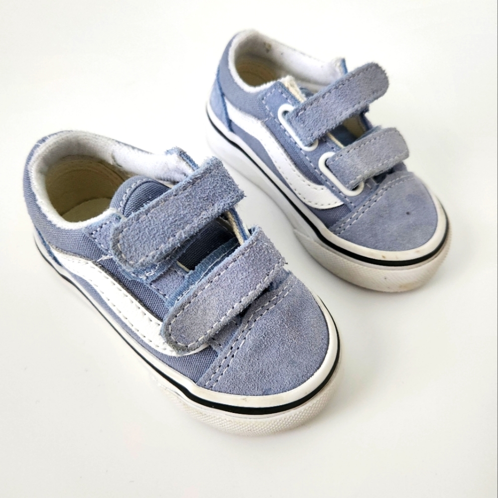 Vans light blue toddler shoes size 4.5